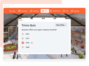 trivia games feature - virtual onboarding fair